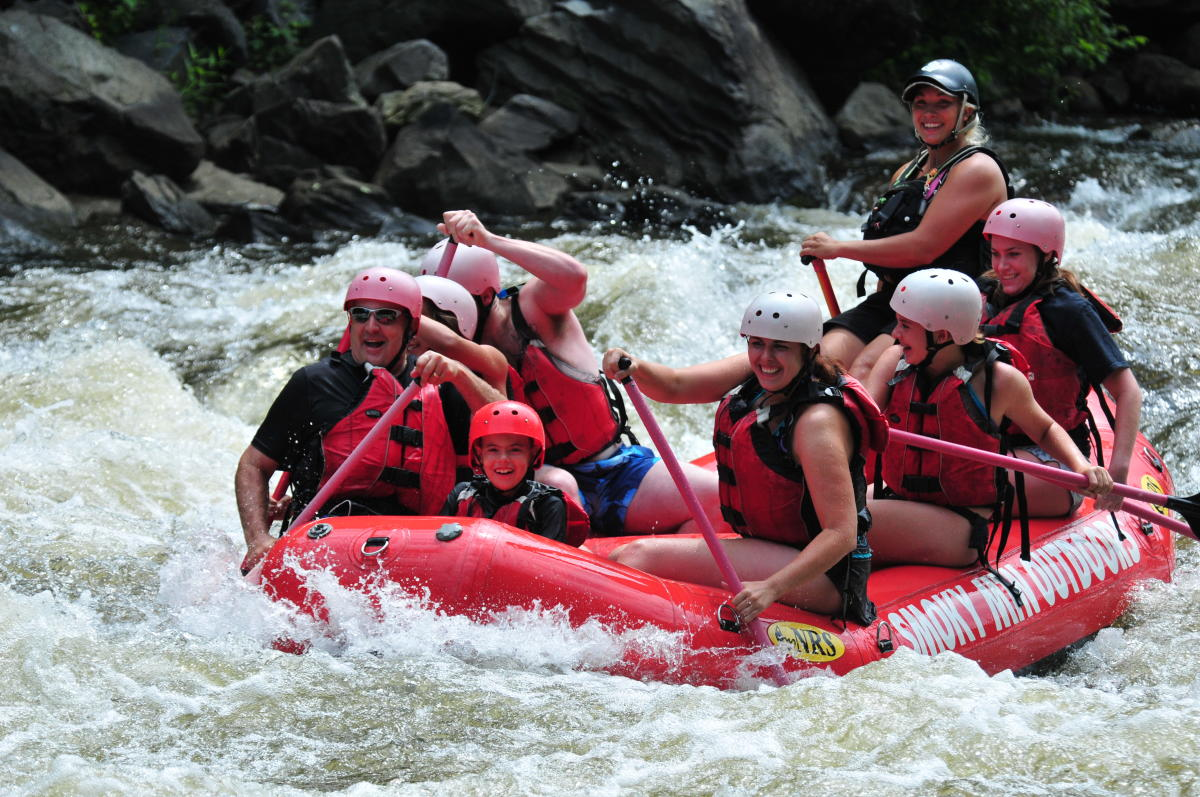 white-water rafting at Jinja
